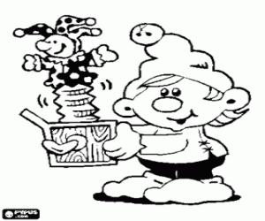 раскраска Рождественский эльф и поле сюрприз