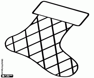 раскраска Ромб носок на Рождество