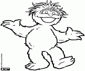 раскраска Росита, танцы, Улица Сезам