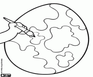 раскраска Ручная роспись Пасхальное яйцо