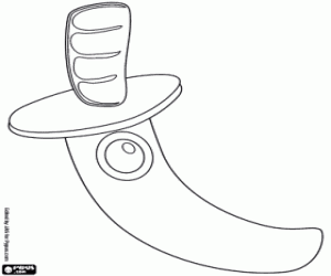 раскраска Сабля, восточные оружие