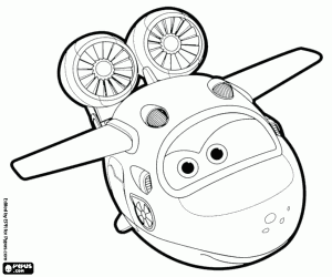 раскраска Самолет Mira от Super Wings