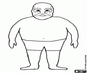 раскраска Санта-Клаус в лето