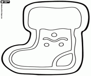 раскраска Санта-Клаус сапо́г печенья