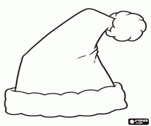 раскраска Санта-Клауса шляпу