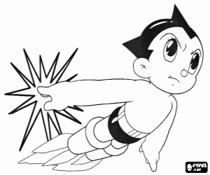 раскраска Сверхдержавы Astro Boy