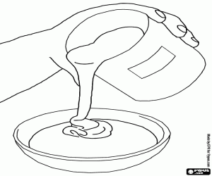 раскраска Сгущенное молоко очень сладкий