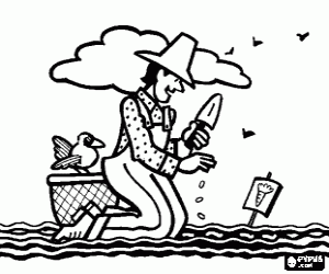 раскраска Сева время в огороде