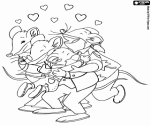 раскраска Семья счастлива Стилтон