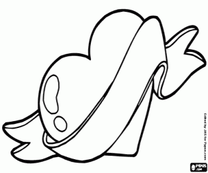 раскраска Сердца влюбленных