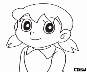 раскраска Сидзука, персонаж Дораэмон