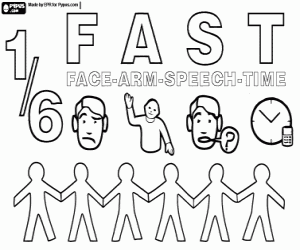 раскраска Симптомы инсульта