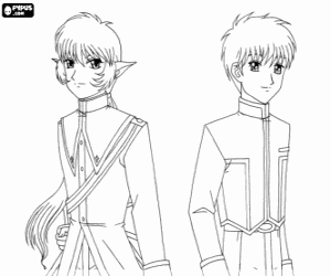 раскраска Синий всадник и Aoyama Masaya