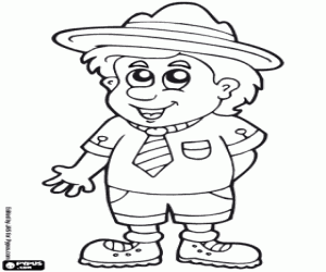 раскраска Скаутинг, движение молодых людей