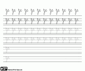 раскраска Слог ZE писать