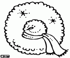 раскраска Снеговик и буква Q