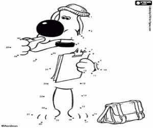 раскраска Собака Блитцер, точка в точку