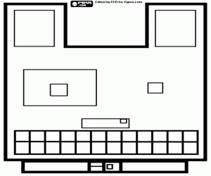 раскраска Собачья морда, геометрическая маска