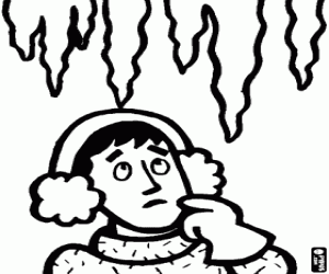 раскраска Сосульки и человек