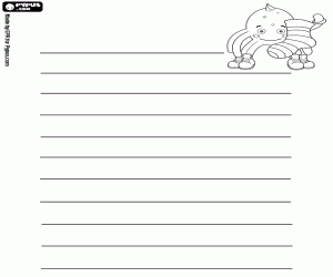 раскраска Список подарков с Pypus и носок