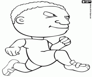 раскраска Спринт спортсмена