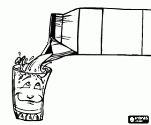 раскраска Стакан и Тетра Брик