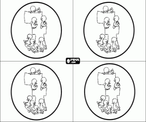 раскраска Сторона карты для семь день рождения