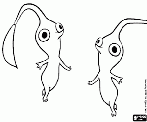 раскраска Странные существа Pikmin