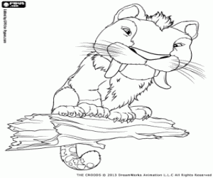 раскраска Странные тигр от Семейка Крудс