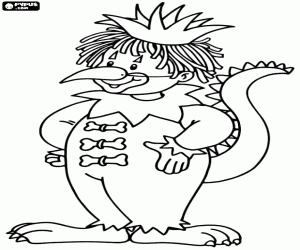 раскраска Странный карнавальный костюм