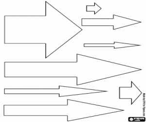 раскраска Стрелки разных размеров