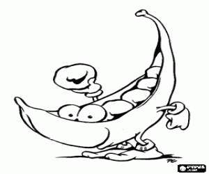 раскраска Стручок гороха