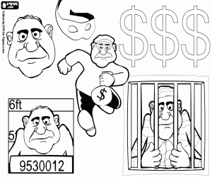 раскраска Сцены из жизни вора