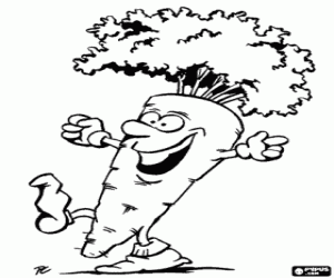 раскраска Счастливый морковь