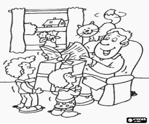 раскраска Сюрприз для Папа