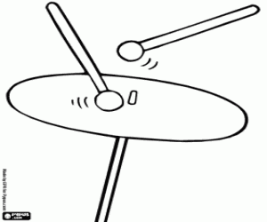 раскраска Тарелки с барабанных палочек