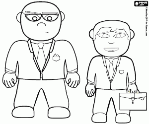 раскраска Телохранитель в действии