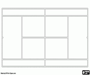 раскраска Теннисный корт