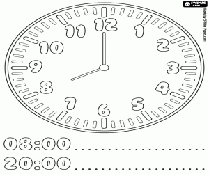 раскраска Теперь это восемь часов