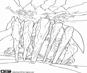 раскраска Тор и захваченных Дракон