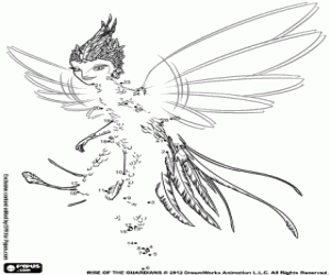 раскраска Точка для точка Зубная фея