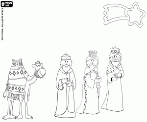 раскраска Трех королей начинается маршрут