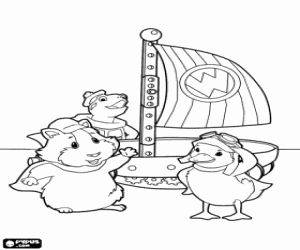 раскраска Три богатыря Wonder Pets
