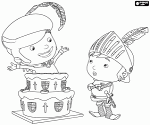 раскраска Трубадур Фернандо с Майком