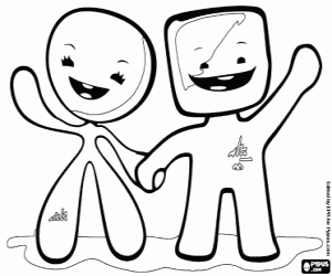 раскраска Турин 2006 талисманы