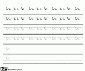 раскраска Узнайте, как писать SA
