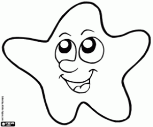 раскраска Улыбается звезда