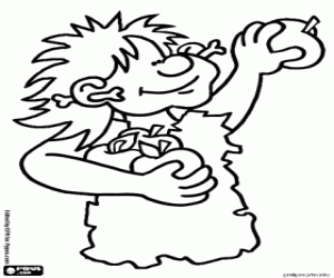 раскраска Урожай плодов в протоистории