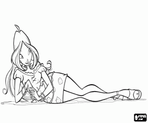 раскраска Фея Флора из Винкс клуб