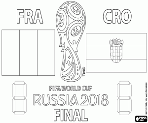 раскраска Финал Кубка мира FIFA 2018 Россия